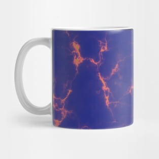 Blue orange waves Mug